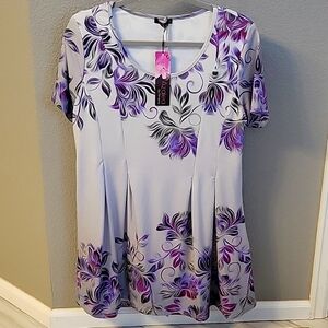 Azalea Floral Tunic Top Extra Large